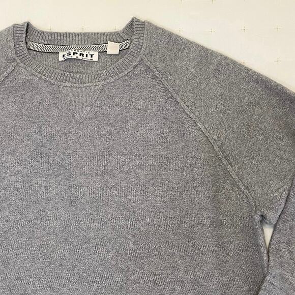 Esprit Pullover Sweatshirt Sweater Men’s L | Gray Soft Fleece Casual | EUC - Picture 1 of 14